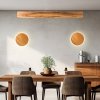 Nowoczesny drewniany okrągły kinkiet LED 8W CLEAN QN-CLEAN-LED-WB-25-TEAK